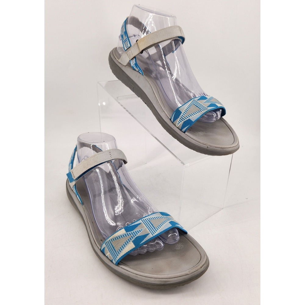 Teva Terra-Float Nova Sandal Womens‎ 9 Blue Grey Geometric Strappy 1009808